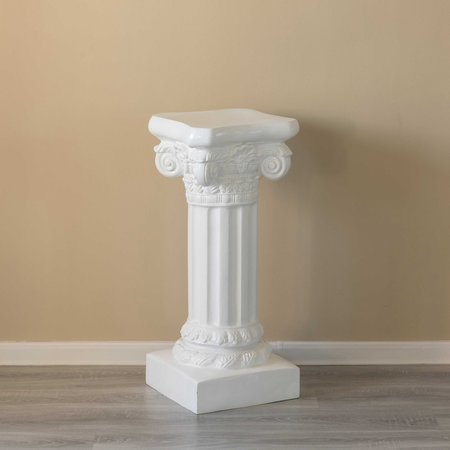 Uniquewise Fiberglass White Plinth Roman Column Ionic Piller Pedestal Vase Stand - Photography Props - 32 Inch QI004124-32